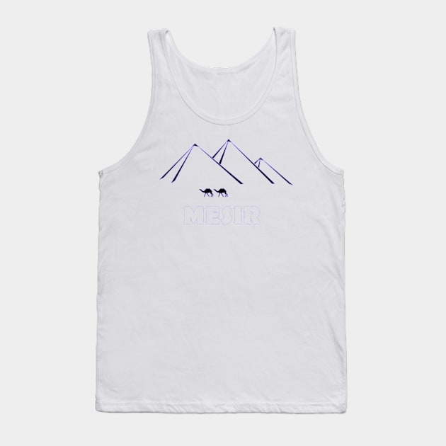 simple blue line pyramid design Tank Top by INDONESIA68